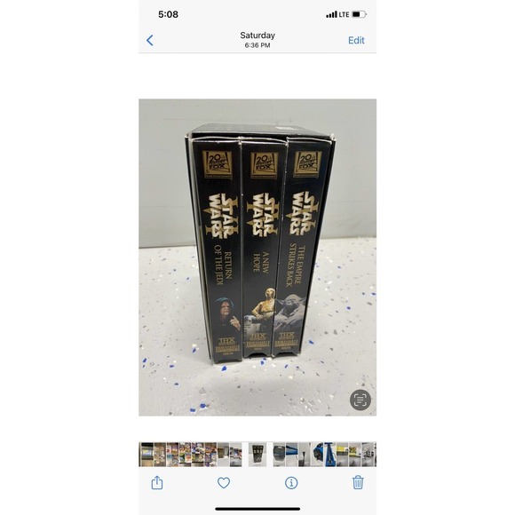 Star Wars Box Set of 3 VHS A New Hope, Empire Strikes Back, Return Of The Jedi - Picture 3 of 5